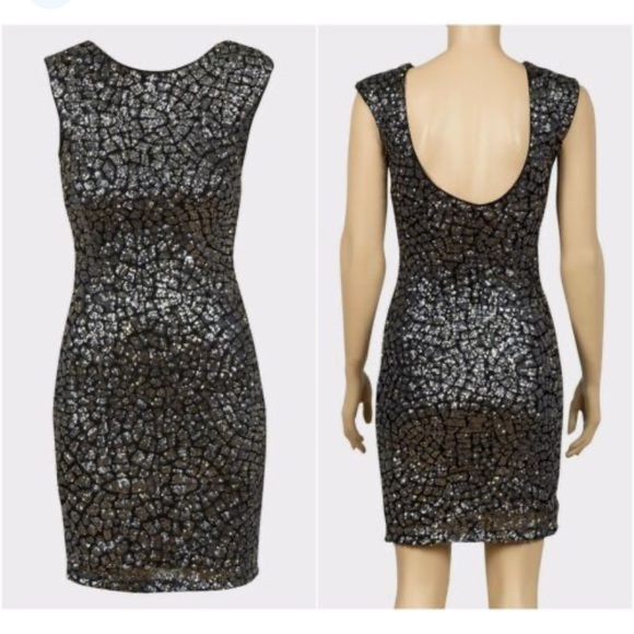 New NWT H&M Conscious Sequin Midi Dress Cocktail Party Dress - Picture 1 of 7